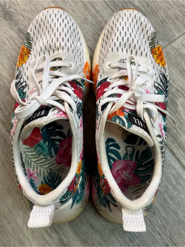 NOBULL Trainer Floral Shoes M7.5 W9 Multicolor Mesh Cross Training Sneakers - Image 4