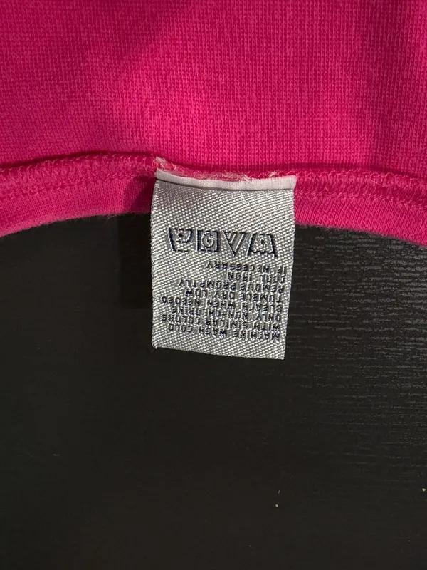 Port Authority Women’s Vintage Hot Pink Zeta Tau Alpha Babydoll V Neck Tee Size Small - Image 4
