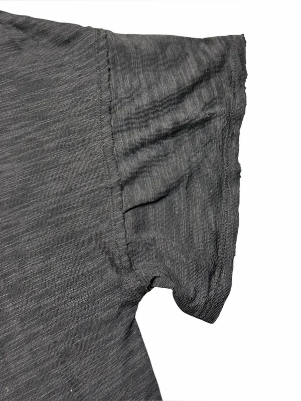 Free People Jordan Tee Carbon Black Cutout V Neck Distressed Slouchy T Shirt M - Image 9