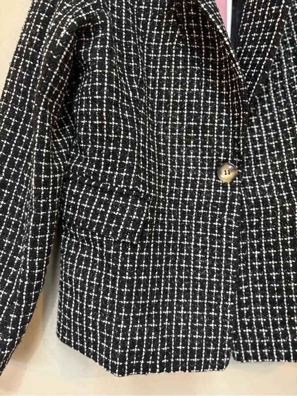 Andree by Unit NWT Black White Tweed Blazer S Dark Academia Office Siren - Image 7