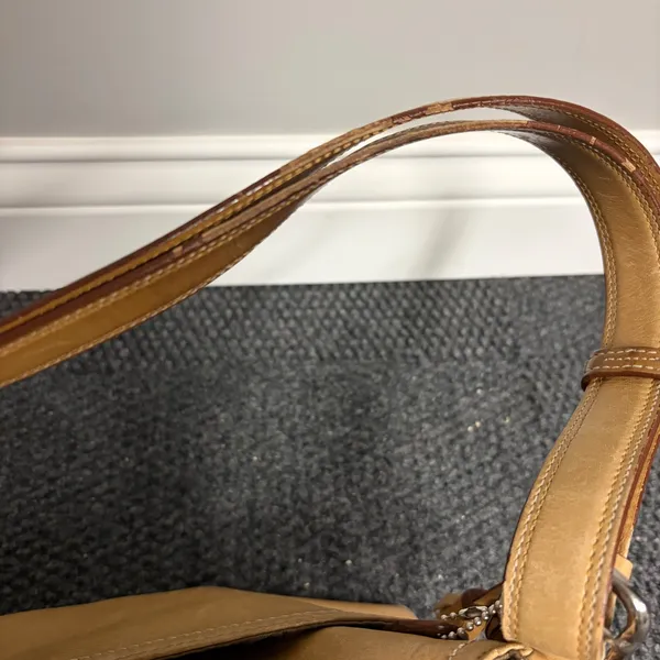 Coach Ergo Tan Glovetanned Leather Flap Shoulder Bag F10204 Tassel Vintage - Image 2