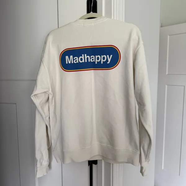 Madhappy Off-White Crewneck Classics Logo Sweatshirt‎ Pullover - Image 4