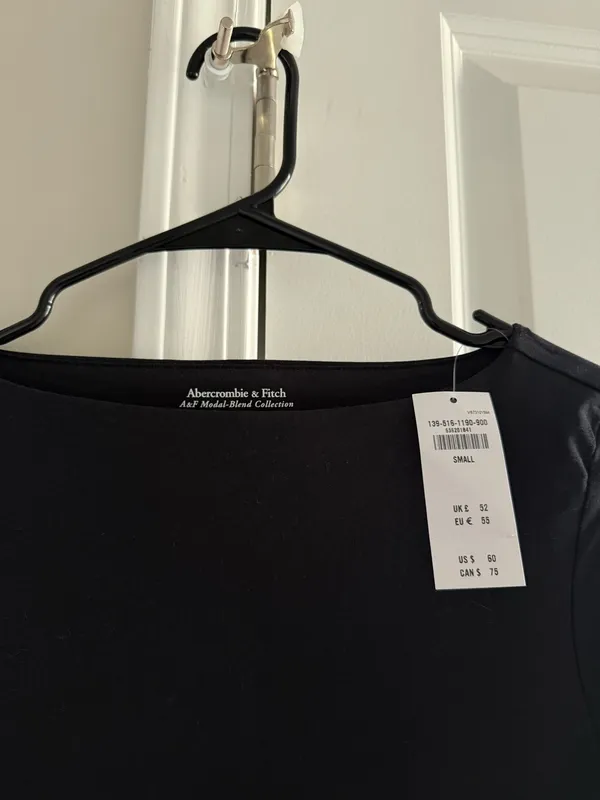 Abercrombie Long Sleeve Bodysuit Black - Image 3