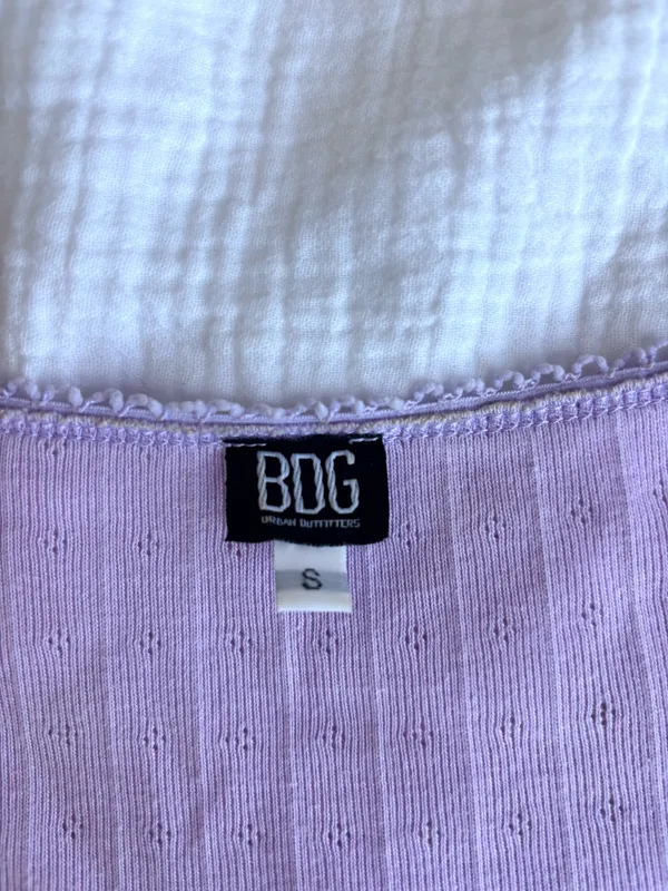 BDG lilac picot-trim baby tee - Image 3