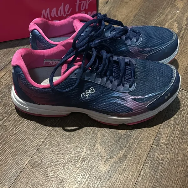 Ryka Womens Devotion Plus 2 Walking Shoe Size 9 M‎ Pink and Blue - Image 3