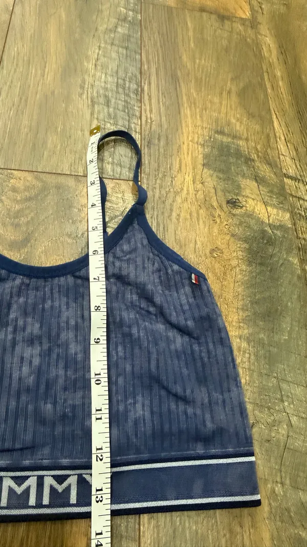 Tommy Hilfiger Women’s Bralette Navy Blue Sports Bra Size Medium - Image 3