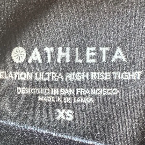 Athleta Black Velvet Elation Ultra‎ High Rise Tights Leggings Sz XS - Image 7