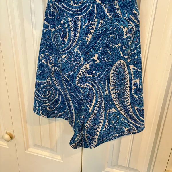 Show Me Your Mumu Blue And‎ White Paisley Romper Size XS - Image 8