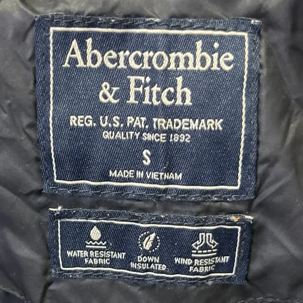 Abercrombie & Fitch Women's Black Fur Hooded Button Parka Puffer Coat Jacket S - Image 6
