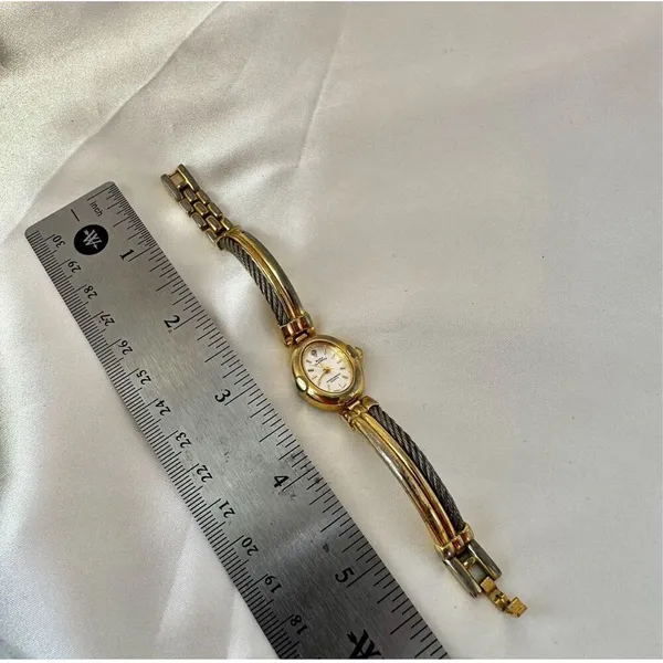 Boca Classics genuine diamond quartz watch Gold - Image 6