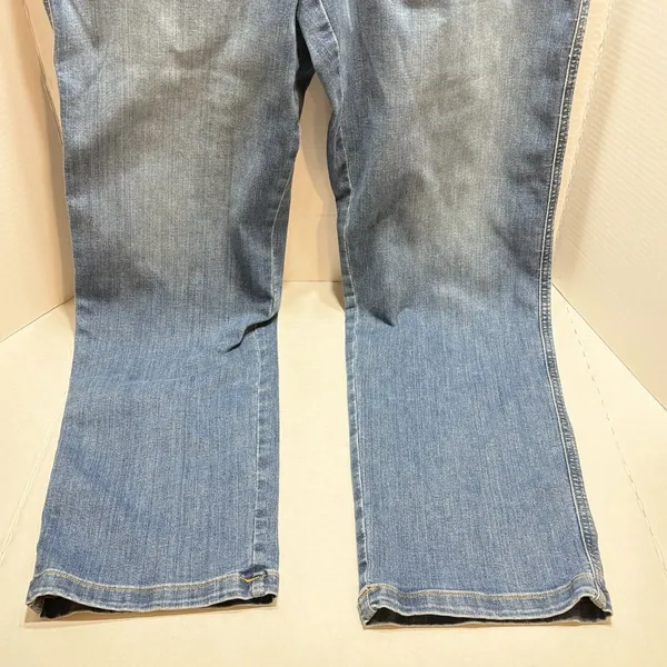 SPANX Jeans Womens 1X Tall Vintage Indigo High Rise Pull On Flare Leg - Image 3
