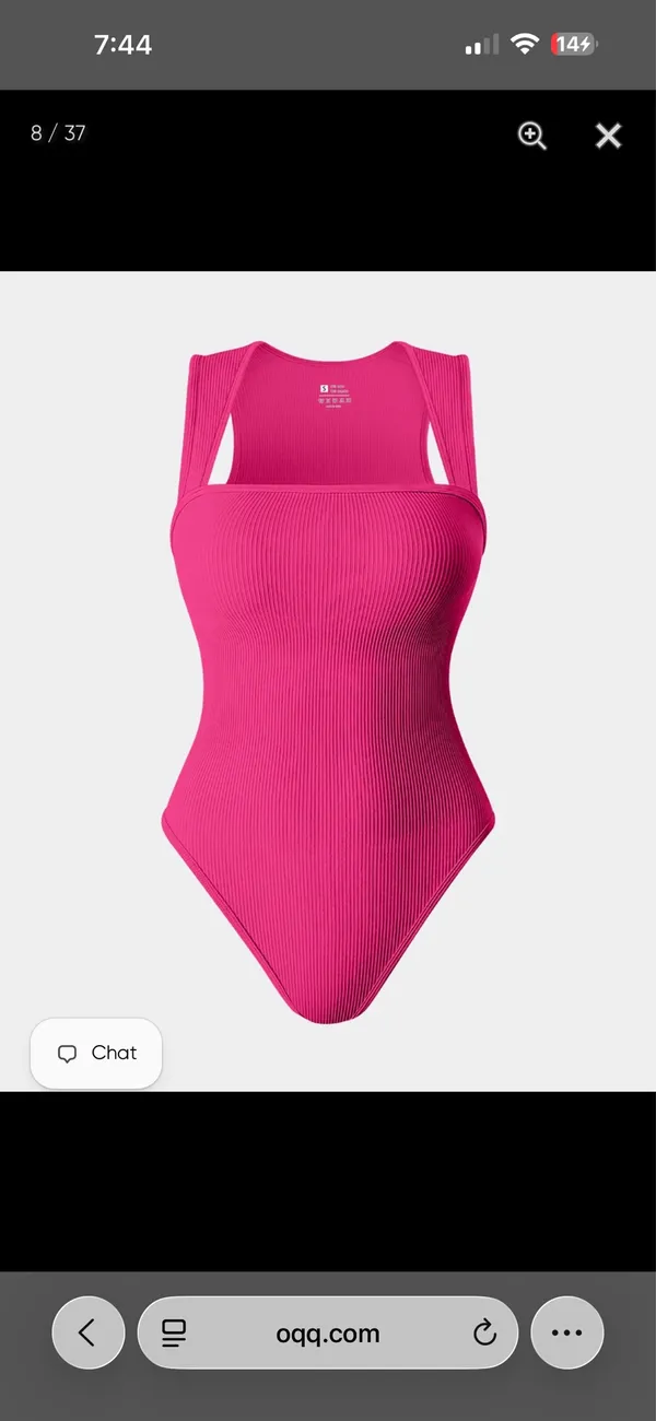 OQQ Bodysuit Pink Size XL - Image 3