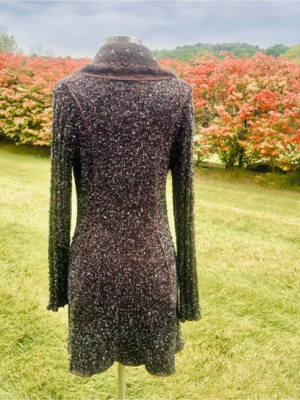 Sioni vintage Y2K-era "Art to Wear" knit sweater coat - Image 8