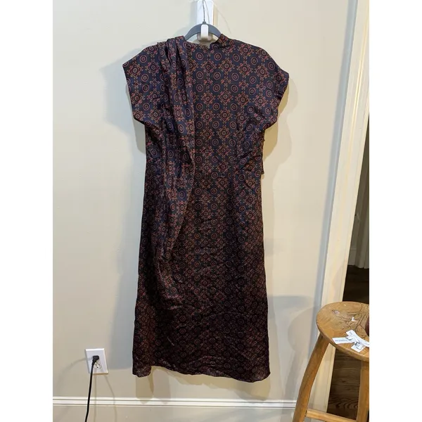 New Club Monaco‎ Women's Drape Neck Red Dress Size 6 Retail $269 Geometric - Image 5