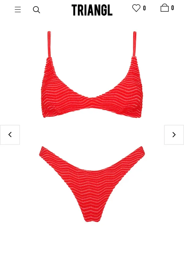 red triangl bikini!! top xs bottoms small - Image 5