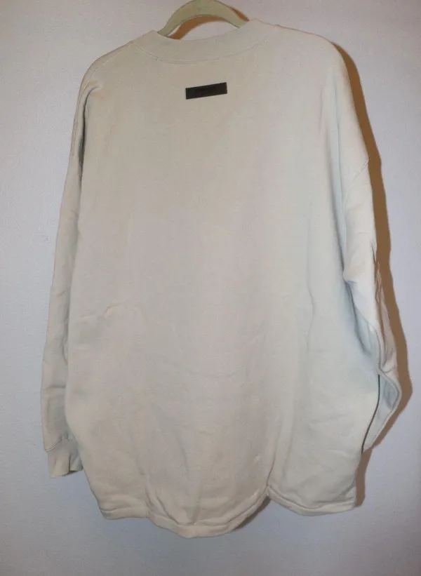 Fear of God Essentials Beige Relaxed Crewneck Sweatshirt - Image 8