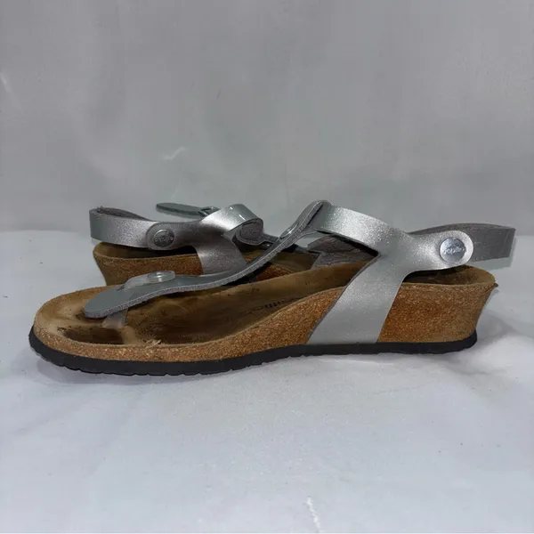 Papillio Women's Ashley Ankle Strap Thong Sandal in metallic silver - Image 7