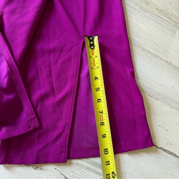 NWT Happily Grey Wide Leg Trouser Pants Full Length High Waisted Front Slit XS‎ - Image 15
