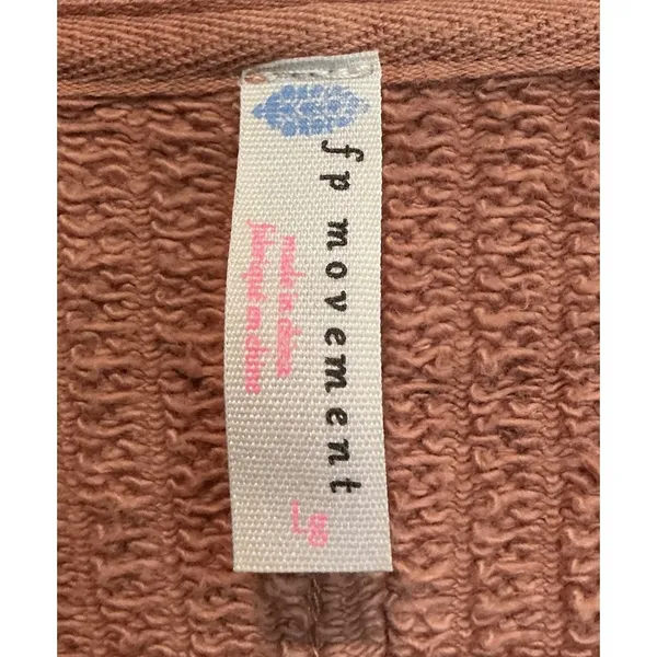 Free People Movement Dream Catcher Hoodie Oversized Rose Pink Crochet Lace Large - Image 4