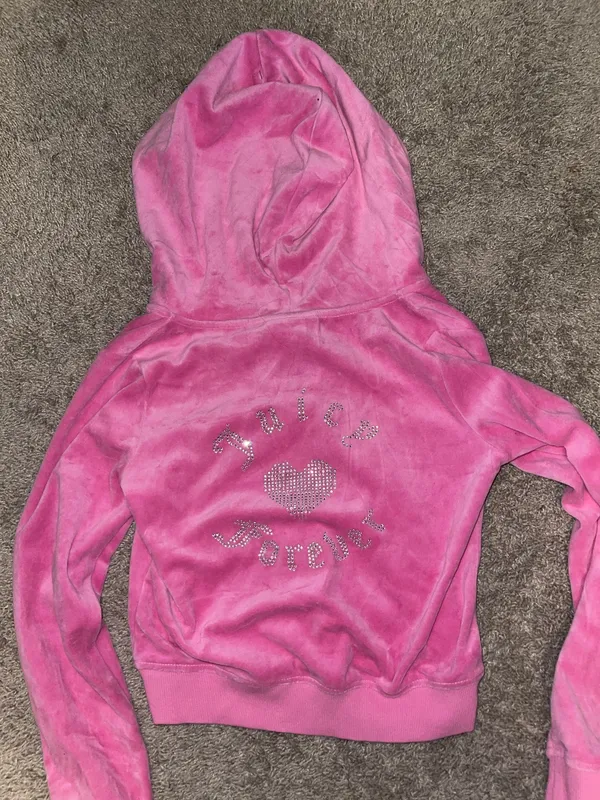 Forever 21 x Juicy Couture Pink Velour Zip-Up Jacket - Image 3