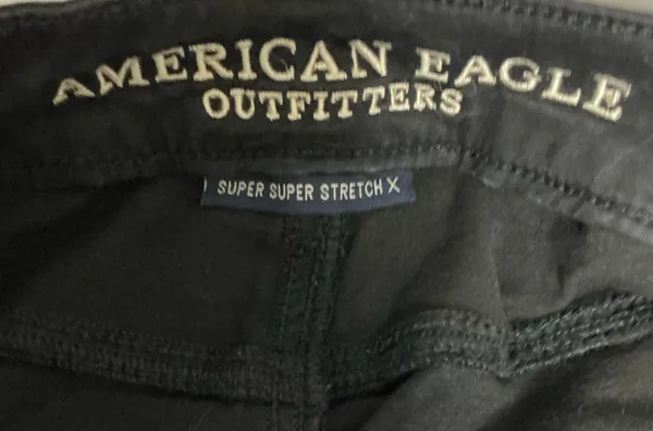American Eagle Hi-Rise Jegging Size 4 Black Moto Zip - Image 7