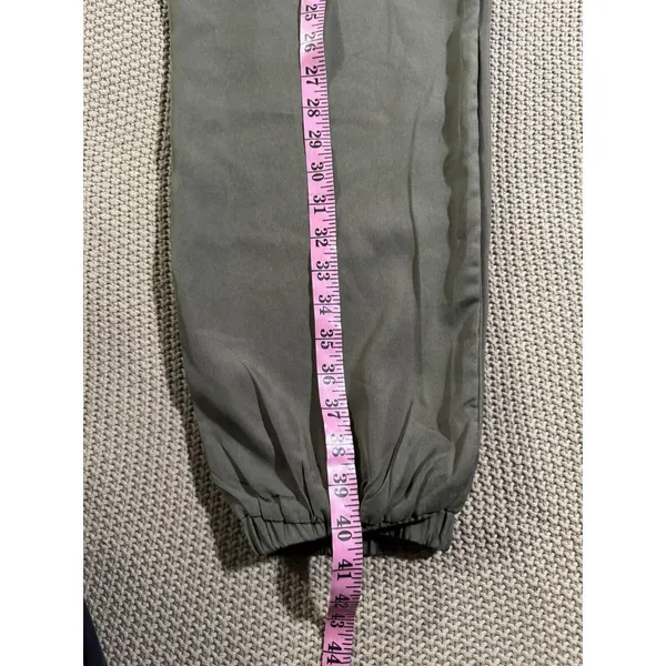 ALLIE ROSE Women's Black‎ Lightweight Green Joggers Cargo Size Medium - Image 9