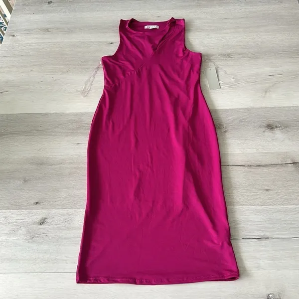 Gaze Cutout Detail Bodycon Dress Fuscia Pink M NWT - Image 5
