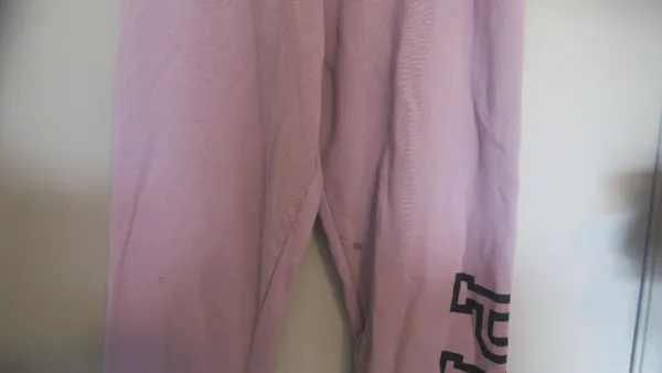 PINK Victoria's Secret outline pink on left leg jogger sweatpants in lilac light purple size medium. - Image 6