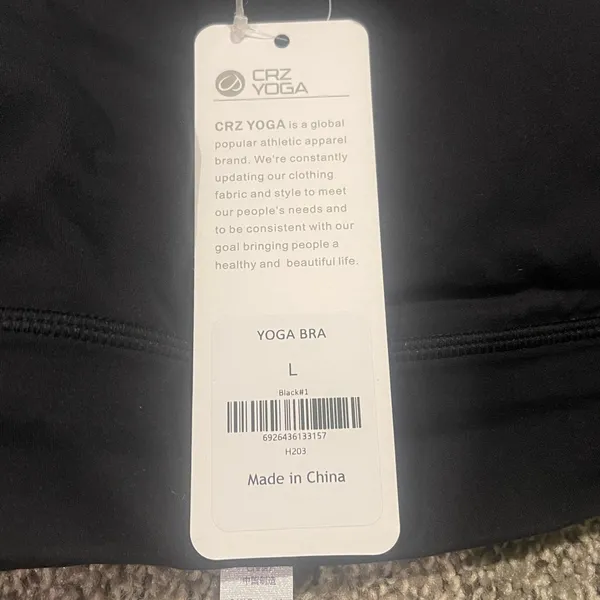 CRZ YOGA Black Sports Bra - Image 4