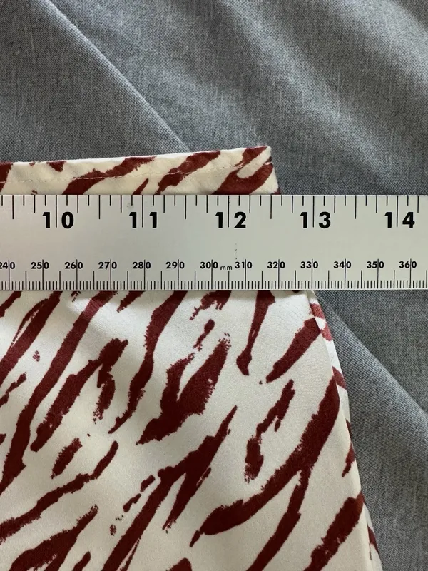 Abercrombie & Fitch Animal Print Zeba Satin Midi Skirt Women’s XS Cream Brown - Image 7