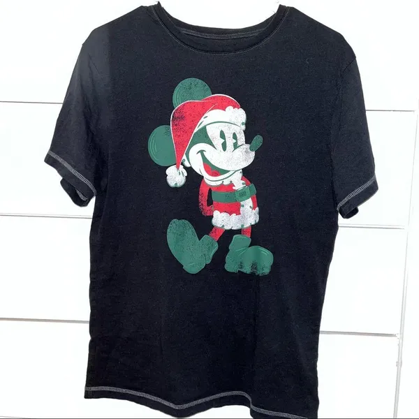 Disney Christmas Mickey Santa t shirt - Image 2