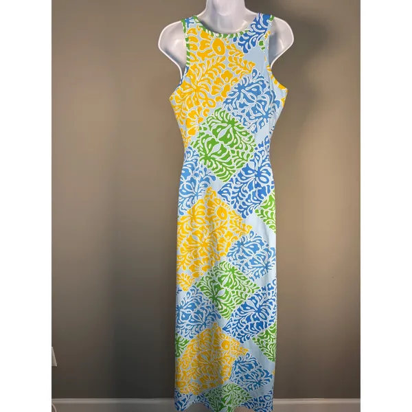 J. McLaughlin for Dillard's Floral‎ Maxi Dress Resort Coastal M - Image 5