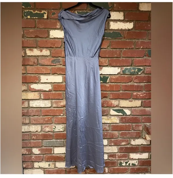 ASTR Asymmetric neck midi dress - Image 4