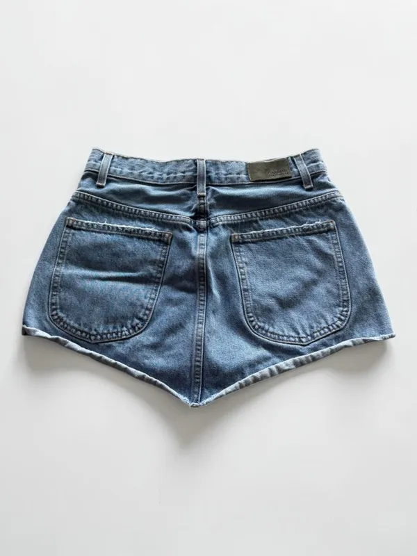 Carmar Los‎ Angeles Size 28 Extreme Distressed Denim Mini Skirt Front Zip - Image 2