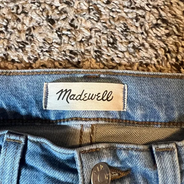 Madewell The Perfect Vintage Straight Jean‎ Light Wash Distressed Size 24 - Image 2