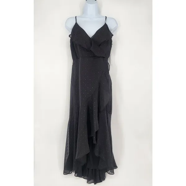1. State Winter Muse Black Ruffle Sparkle Hi-Lo Dress NWT Women’s XS - Image 2