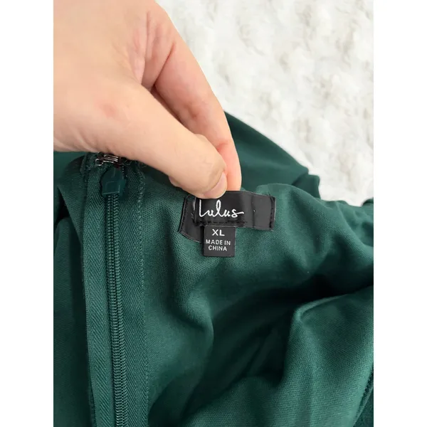 NEW Lulus Devoted to Fun Hunter Green One-Shoulder Sleeveless Jumpsuit XL - Image 5
