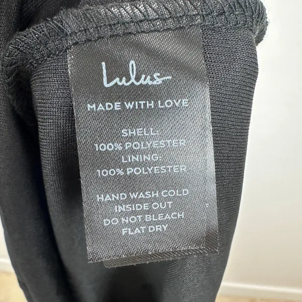 Lulus Vivid Imagination Black Cutout Maxi Dress Long Formal Chiffon Large NWT - Image 10