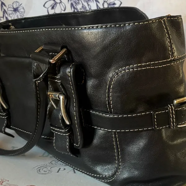 Michael Kors Black Leather Tote Bag - Image 2