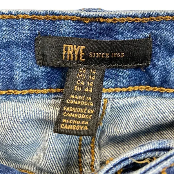 Frye‎ High Rise Straight Leg Blue Jeans Size 14 - Image 4