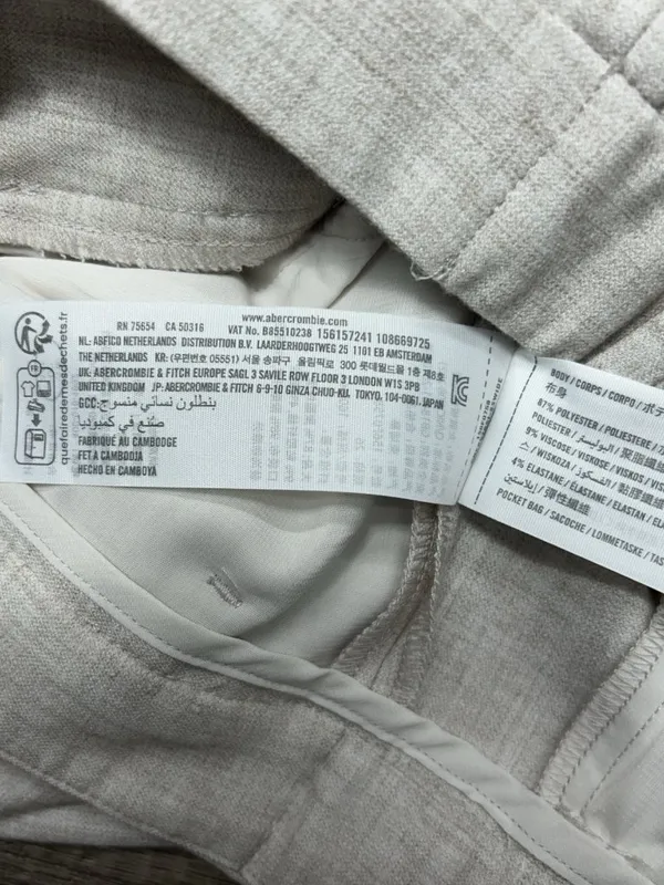 Abercrombie & Fitch Trouser Pants 2 /26 Beige Tailored Ankle Pleated High Rise - Image 11