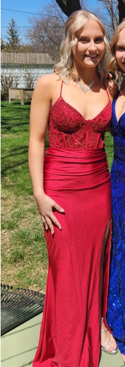 Windsor Dress Prom Red Long - Image 3