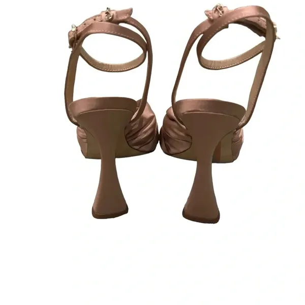 👠✨ SAM‎ EDELMAN Satin Twist Heels Sz 5.5 🌸 Ankle Strap Dress Sandals ✨👠 - Image 3