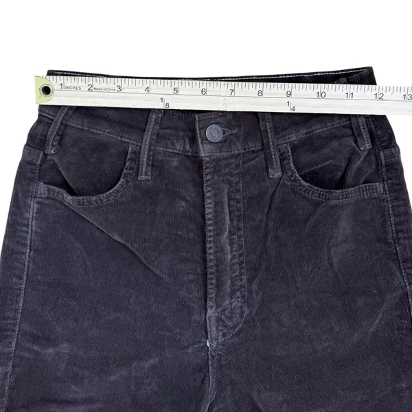 MOTHER The‎ Hustler Ankle Fray Corduroy Pants Hopscotch Brown High Rise Flare 25 - Image 12
