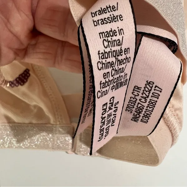 Victoria's Secret Pink Sequin Star Mesh Triangle Bralette Size S - Image 8