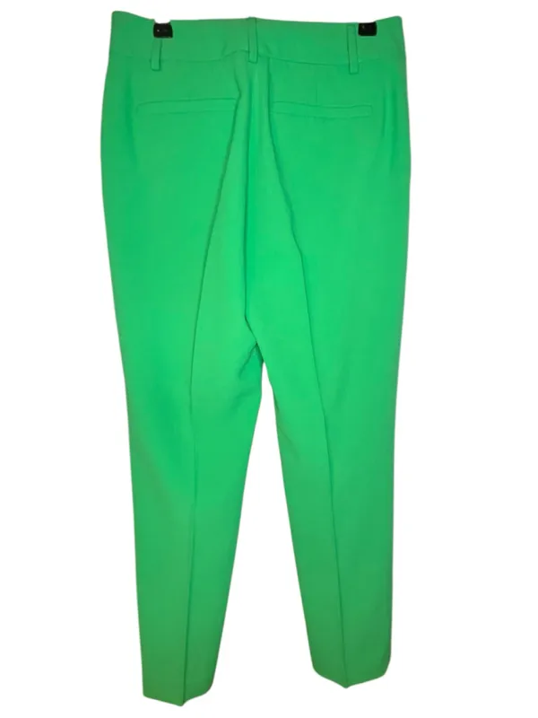 Alice + Olivia Bright Green Tailored High Rise Straight Leg Professional Trousers - Image 6