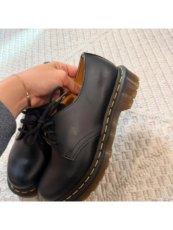 Dr. Martens 1461 Bex Smooth Leather Platform Shoes - Image 4