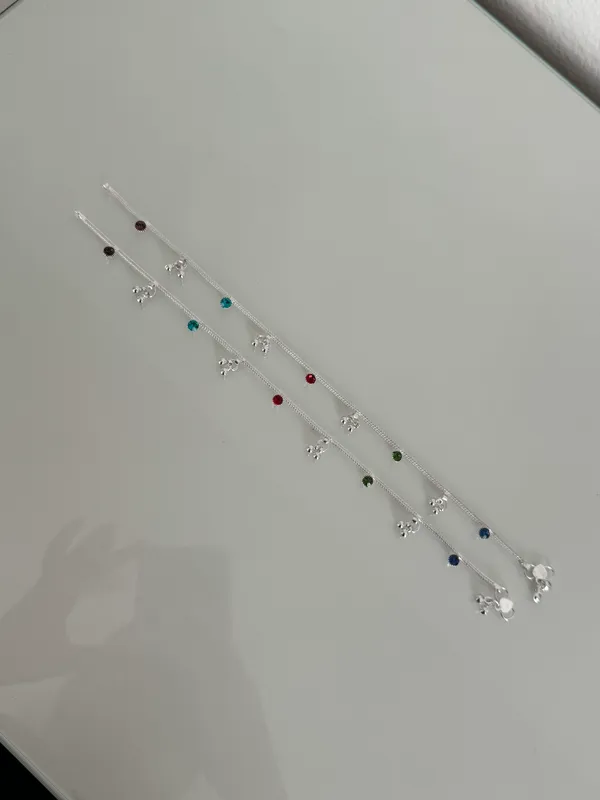 Silver Jhanjhar Anklets - Image 5