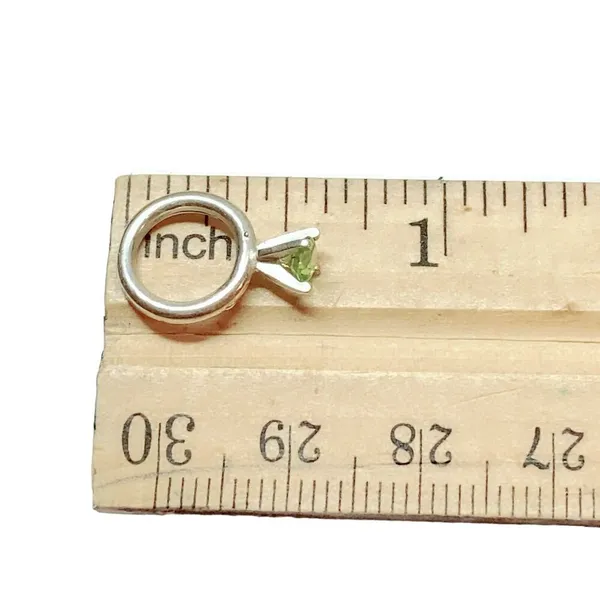 925 Sterling Silver Peridot Diamond Green Ring Charm bracelets - Image 3