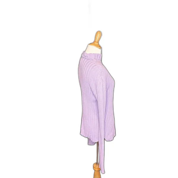 Banana Republic Turtle Neck Lavender Purple Sweater Size Large Womens Cotton - Image 4